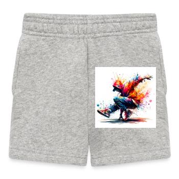 Urbaner Tanz im lebendigen Stil - Baby Shorts - Grau meliert - Vorne