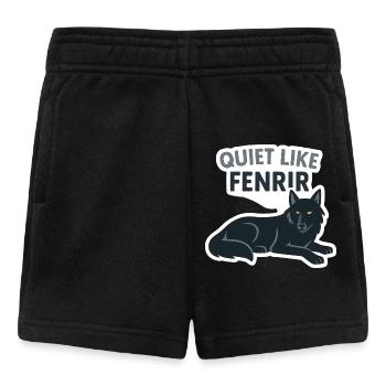 Leise wie Fenrir Wolf Design - Baby Shorts - Schwarz - Vorne
