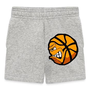 Basket-ball tortue dessin animé conception - Short Bébé - gris chiné - Devant