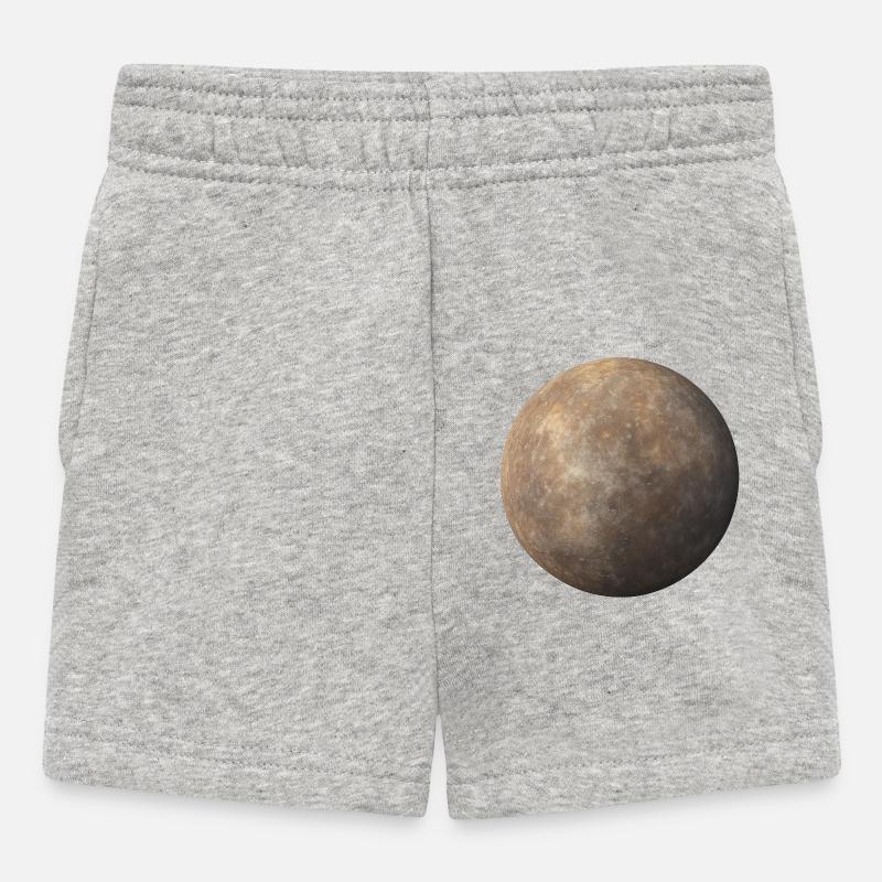 Mercure - Planète Mercure - Short Bébé - gris chiné