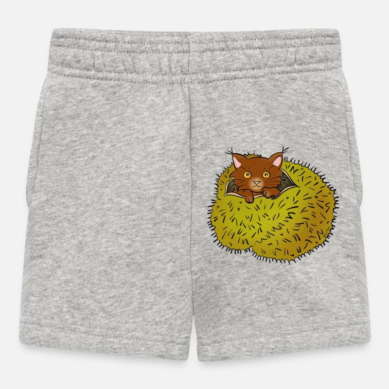 Chat-taigne - Short Bébé - gris chiné