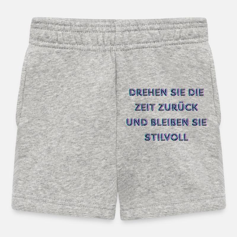 Lettrage néon dans un style rétro - Short Bébé - gris chiné