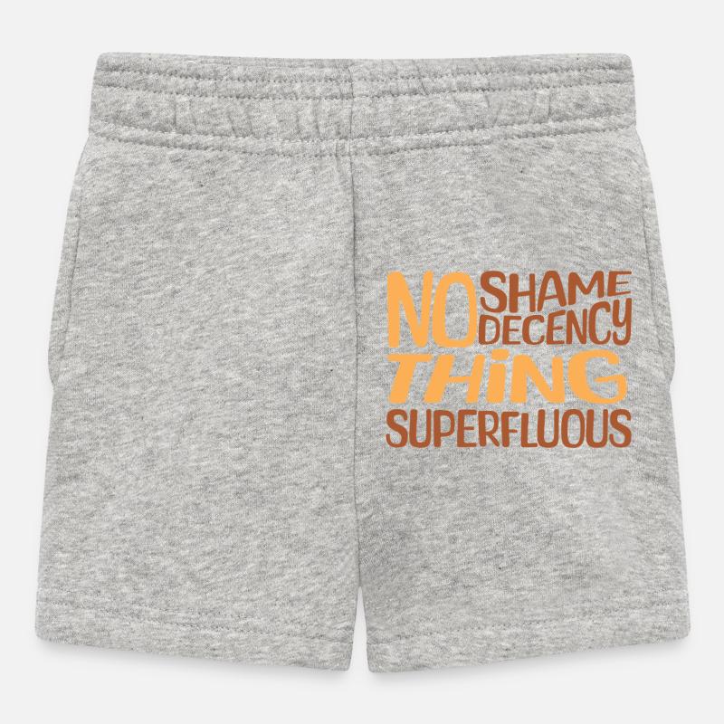 Pas de honte Conception de vêtements superflus - Short Bébé - gris chiné