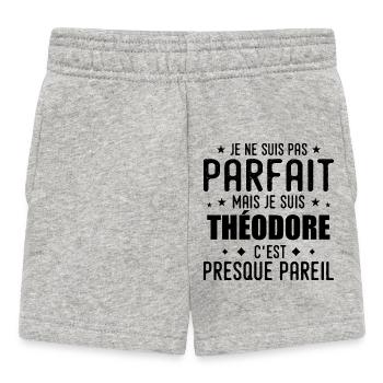 Theodore: authentic, imperfect, top, perfection - Baby Shorts - heather grey - Front
