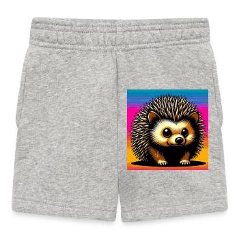 hedgehog - Baby Shorts - heather grey - Front