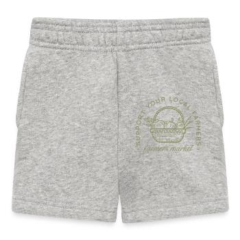 Soutenez votre vendeur de ferme du marché fermier local - Short Bébé - gris chiné - Devant