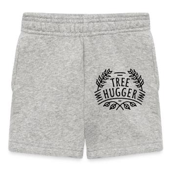 Tree hugger forest trees lover funny humor - Baby Shorts - heather grey - Front