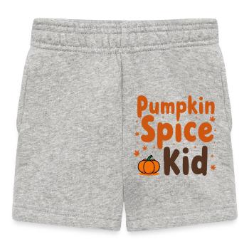 Pumpkin Spice Kid saying quote - Baby Shorts - heather grey - Front