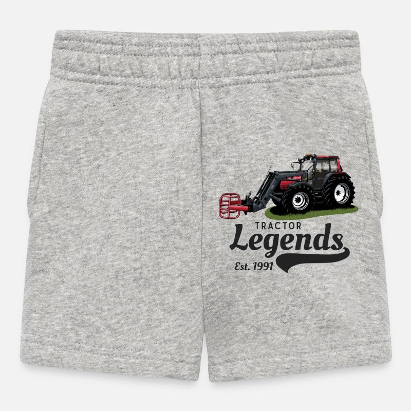 Traktor Legends Vintage Print - Short Bébé - gris chiné