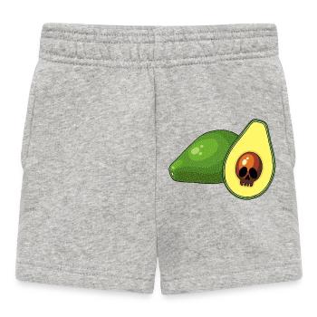 Avocado skull - Baby Shorts - heather grey - Front