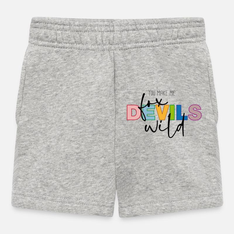 You make me fox devils wild - Baby Shorts - Grau meliert