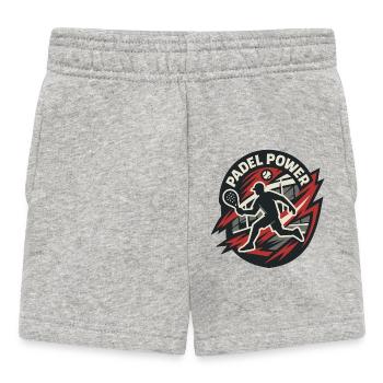 Puissance du padel - Short Bébé - gris chiné - Devant