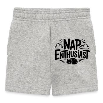 Nap Enthusiast - Baby Shorts - heather grey - Front