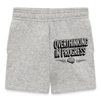 Overthinking in Progress - Baby Shorts - heather grey - Front