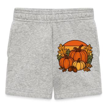 Citrouilles, feuilles de chêne et glands - Short Bébé - gris chiné - Devant