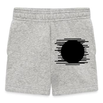 Minimalist Lines pattern design - Baby Shorts - heather grey - Front