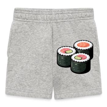 Sushi Roll Cute Food Lover - Baby Shorts - heather grey - Front
