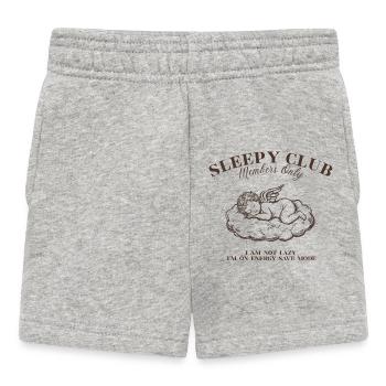 Sleepy Angels Club – Vintage Cherub Shirt - Baby Shorts - heather grey - Front