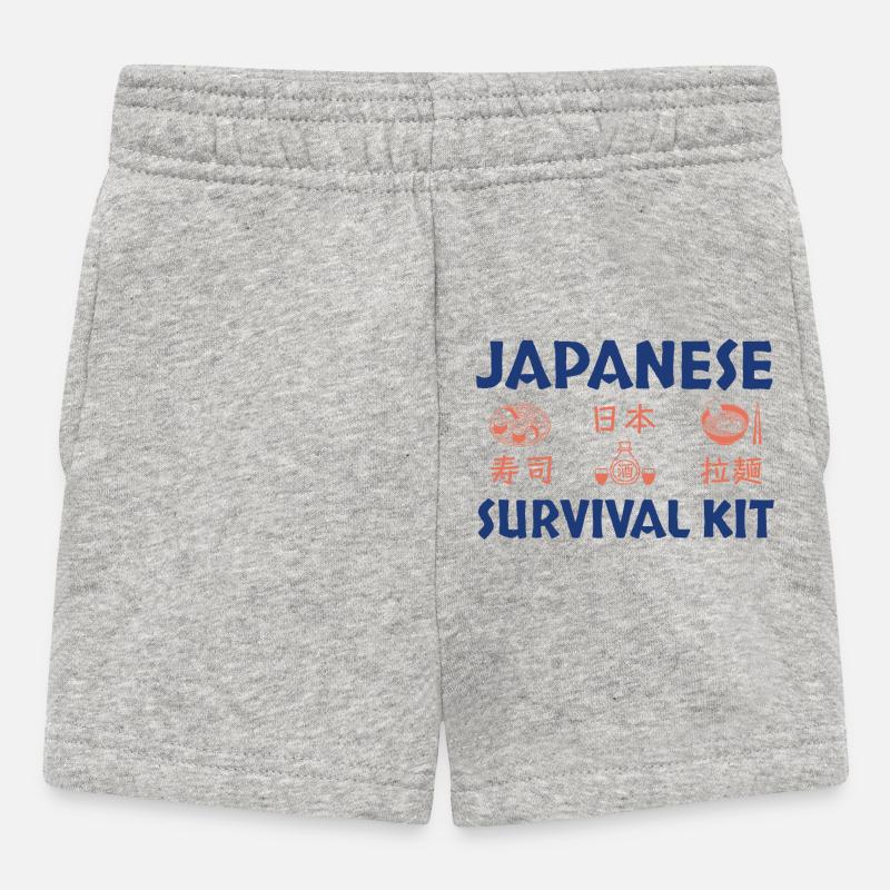 Conception du kit de survie pour sushi japonais - Short Bébé - gris chiné