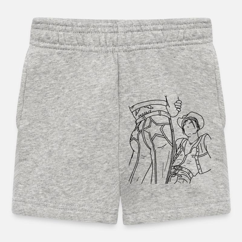 Cow-boy - Short Bébé - gris chiné