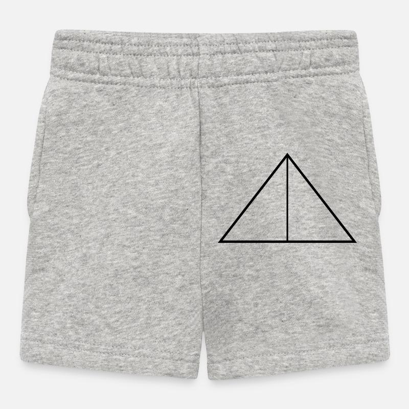 Design géométrique d’inspiration végétale - Short Bébé - gris chiné