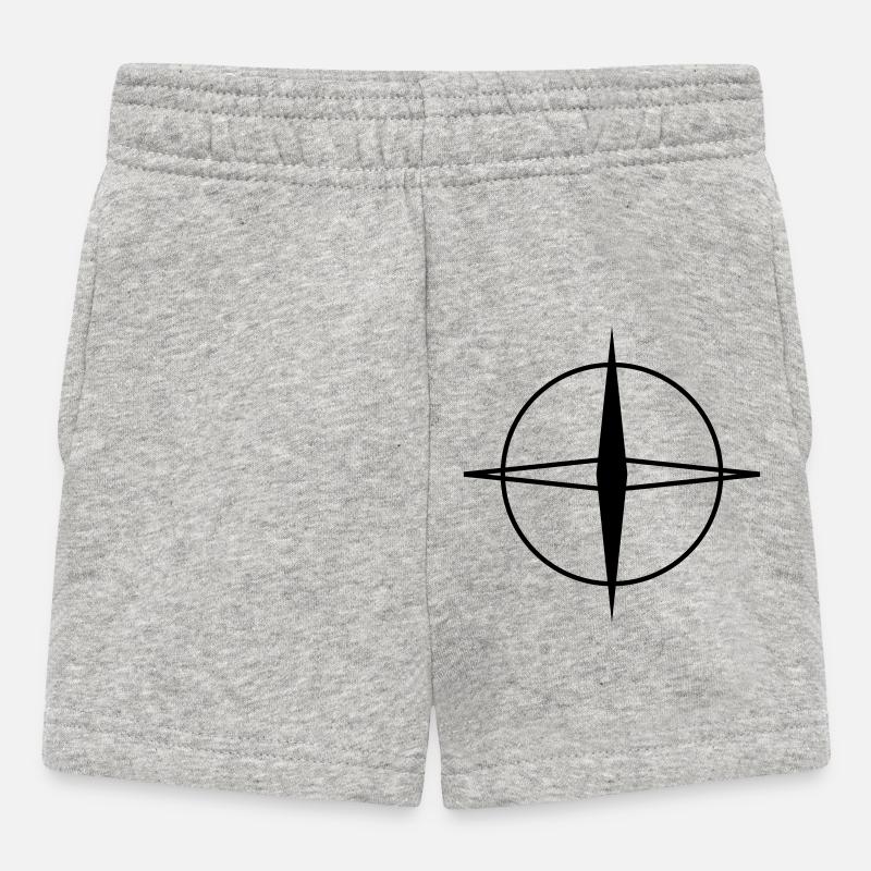 Conception minimaliste de motif géométrique noir blanc - Short Bébé - gris chiné