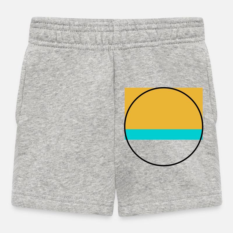 Coucher de soleil minimaliste sur l’océan - Short Bébé - gris chiné