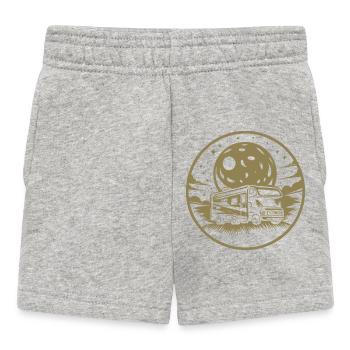 Wohnmobil Silhouette Camping - Baby Shorts - Grau meliert - Vorne