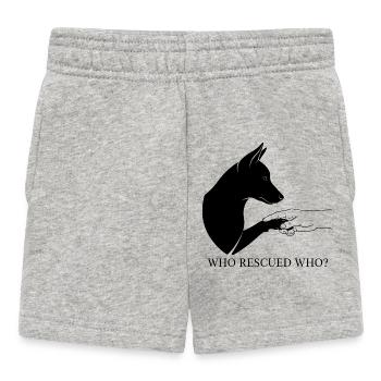 Dog Rescue Love - Baby Shorts - heather grey - Front