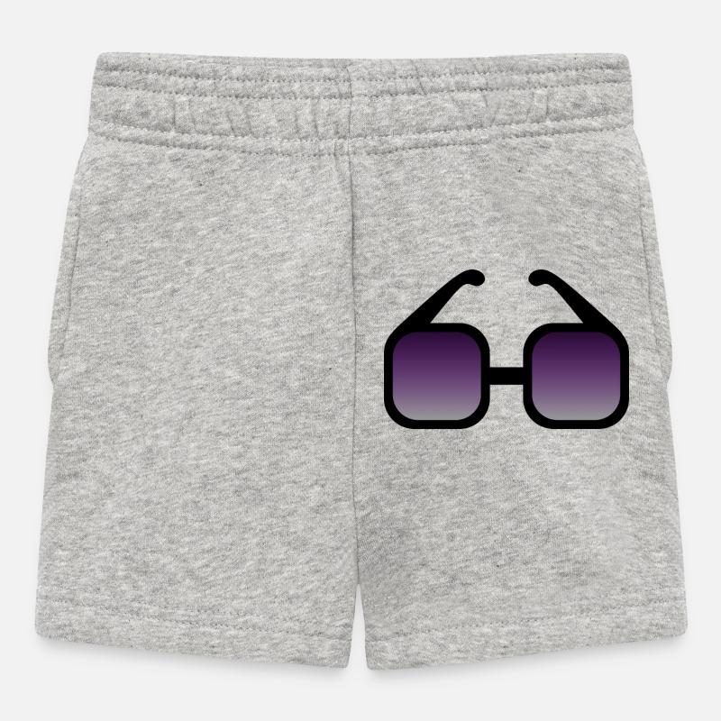 Black Gradient Sunglasses  - Baby Shorts - heather grey
