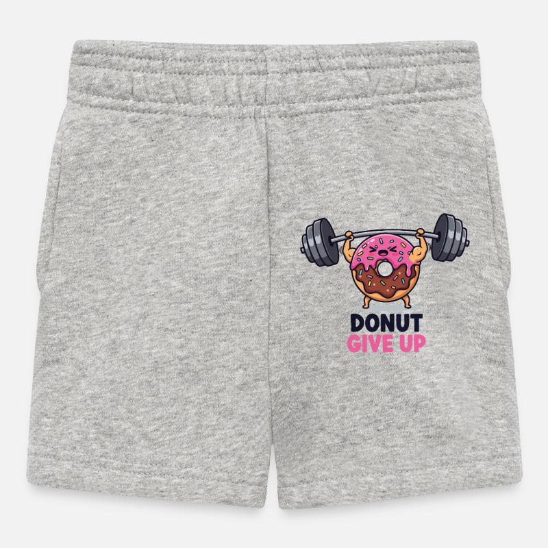 Schwerer Donut - Baby Shorts - Grau meliert