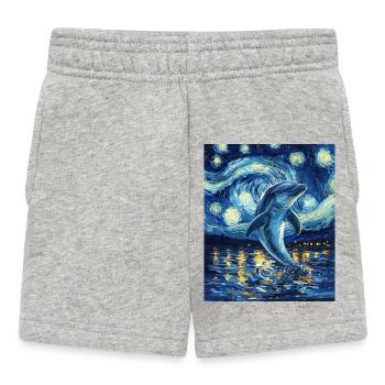 Delfin Style Van Gogh Étoilé - Short Bébé - gris chiné - Devant