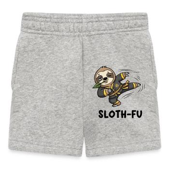 Kung-Fu Meister des Nickerchens - Baby Shorts - Grau meliert - Vorne
