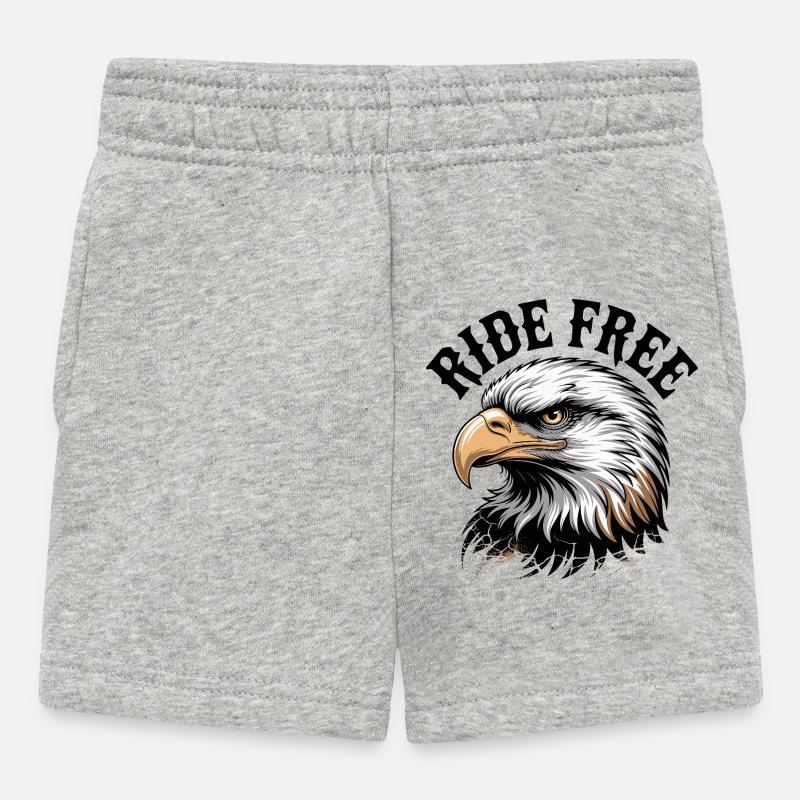 Emblème gratuit de l’Eagle Head Ride - Short Bébé - gris chiné