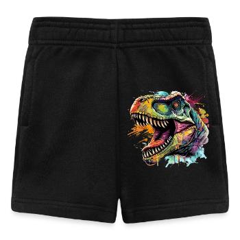 Dino Neon Art Design - Baby Shorts - black - Front