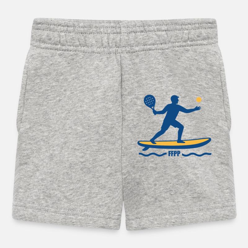 Fédération Française de Padel en Paddle  - Short Bébé - gris chiné