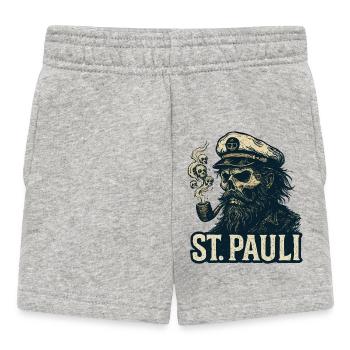 St.Pauli Kiez Hamburg Totenkopf Sankt Pauli - Short Bébé - gris chiné - Devant