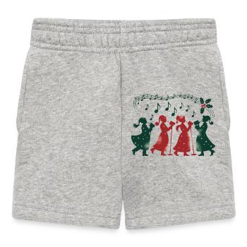 Traditionelle Weihnachtsfrauen Illustration - Baby Shorts - Grau meliert - Vorne