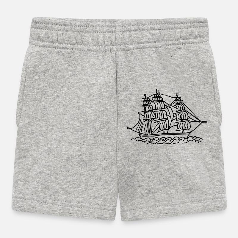 Schiff - Baby Shorts - Grau meliert
