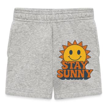 Imprimé smiley ensoleillé optimiste - Short Bébé - gris chiné - Devant