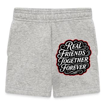 Echte Freunde Für Immer - Baby Shorts - Grau meliert - Vorne