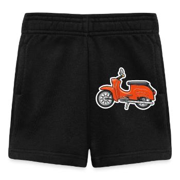 Retro Orange Simson Schwalbe Design - Baby Shorts - Schwarz - Vorne