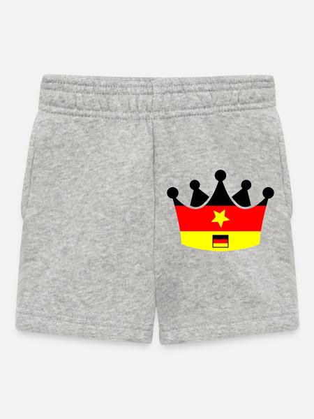 Deutschland Krone - Baby Shorts - Grau meliert