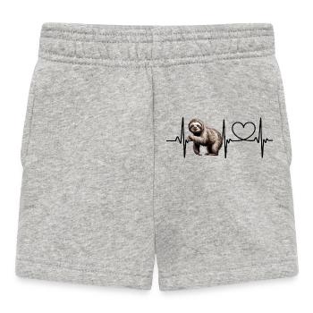 Casual sloth print for animal lovers - Baby Shorts - heather grey - Front