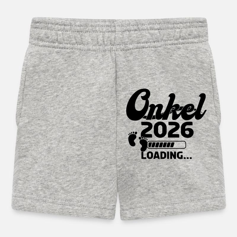 Onkel 2026 Loading - Baby Shorts - Grau meliert