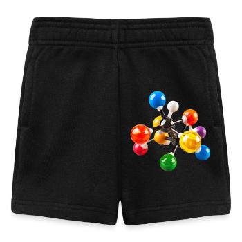 Modèle de structure moléculaire coloré - Short Bébé - noir - Devant