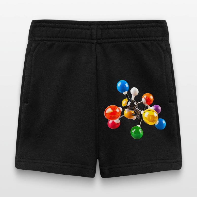 Colorful Molecular Structure Pattern Baby Shorts