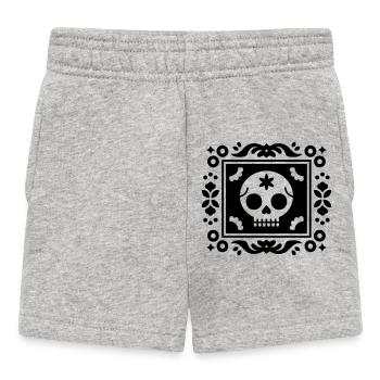 Day of the Dead Skull - Baby Shorts - heather grey - Front