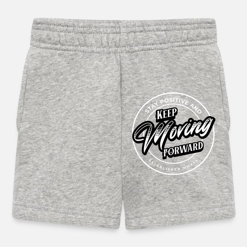 Rest Positive - Keep Moving Forward - Baby Shorts - heather grey