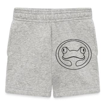 Visage de grenouille : Smiley, Tropiques et Nature - Short Bébé - gris chiné - Devant